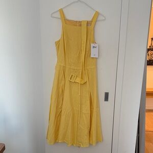 Gal Meets Glam Yellow Sleeveless Dress 6 NWT Marigold